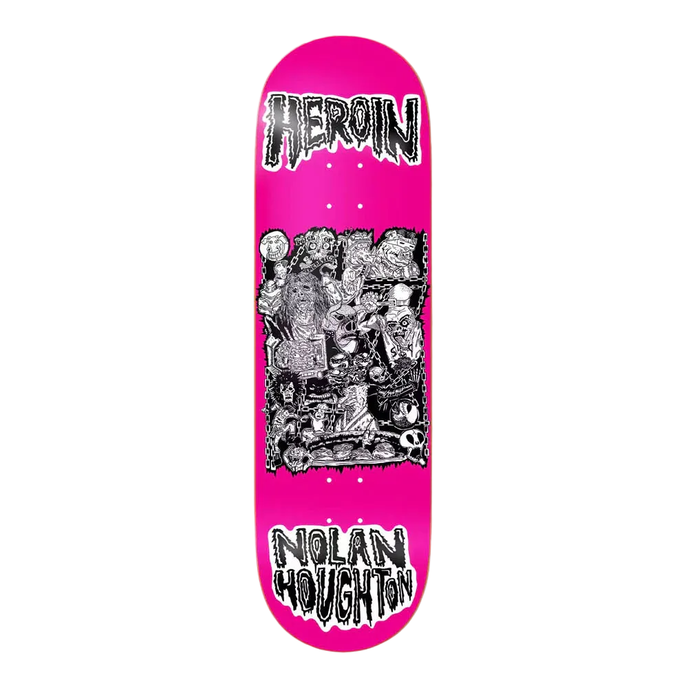 Heroin Skateboards Nolan Allegory Of Fear Skateboard Deck 9.5"