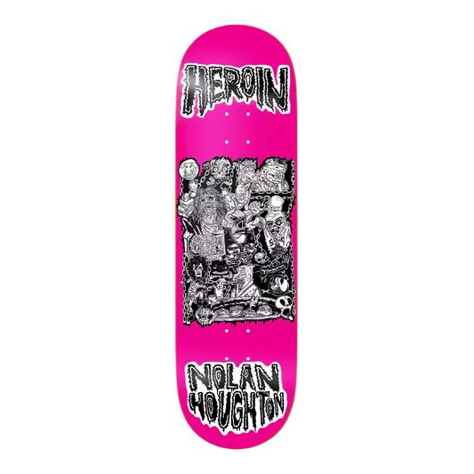 Heroin Skateboards Nolan Allegory Of Fear Skateboard Deck 9.5"