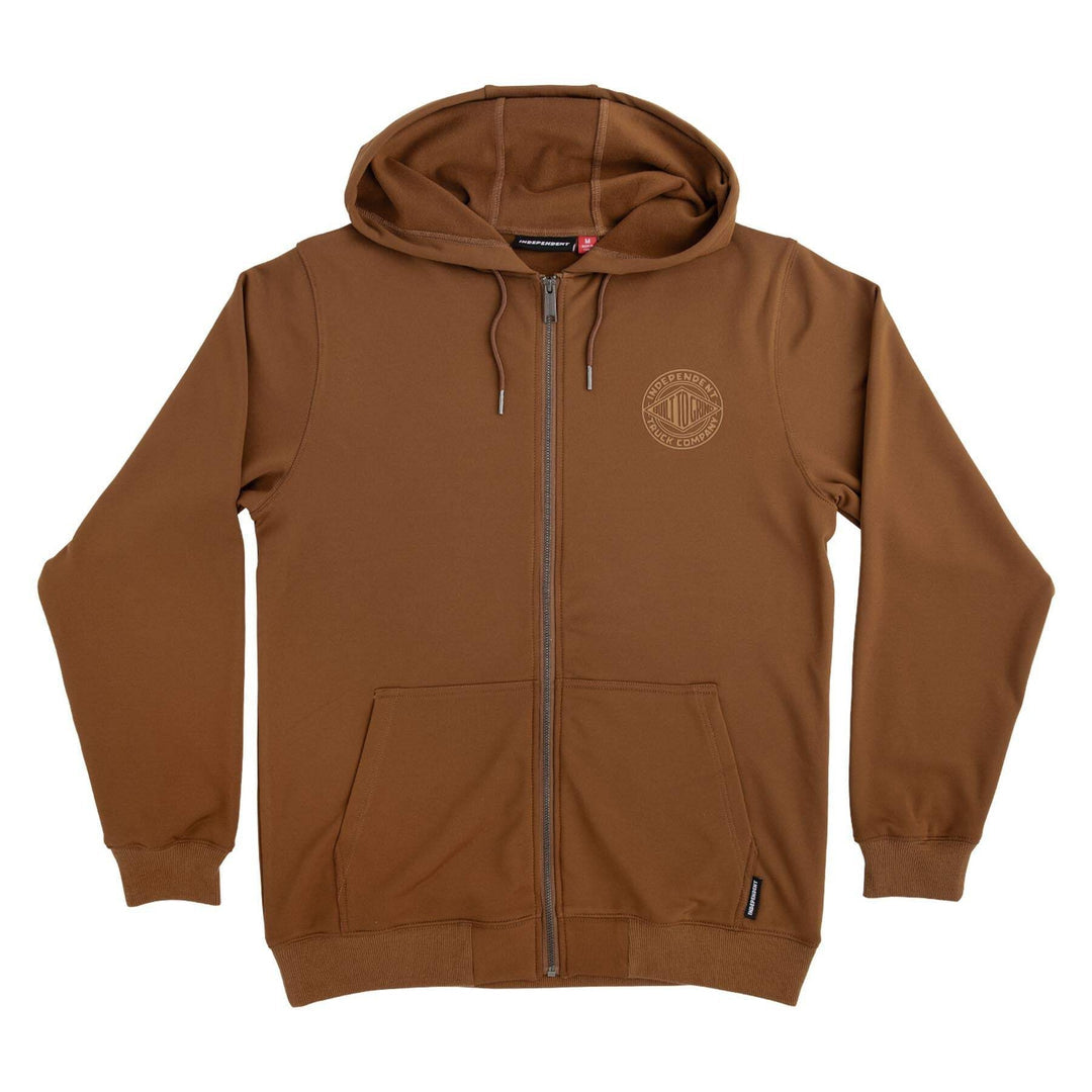 Independent Truck Co Clipper Zip Hooded Sweatshirt Brown