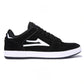 Chaussures de skate basses en daim noir et blanc Lakai Telford