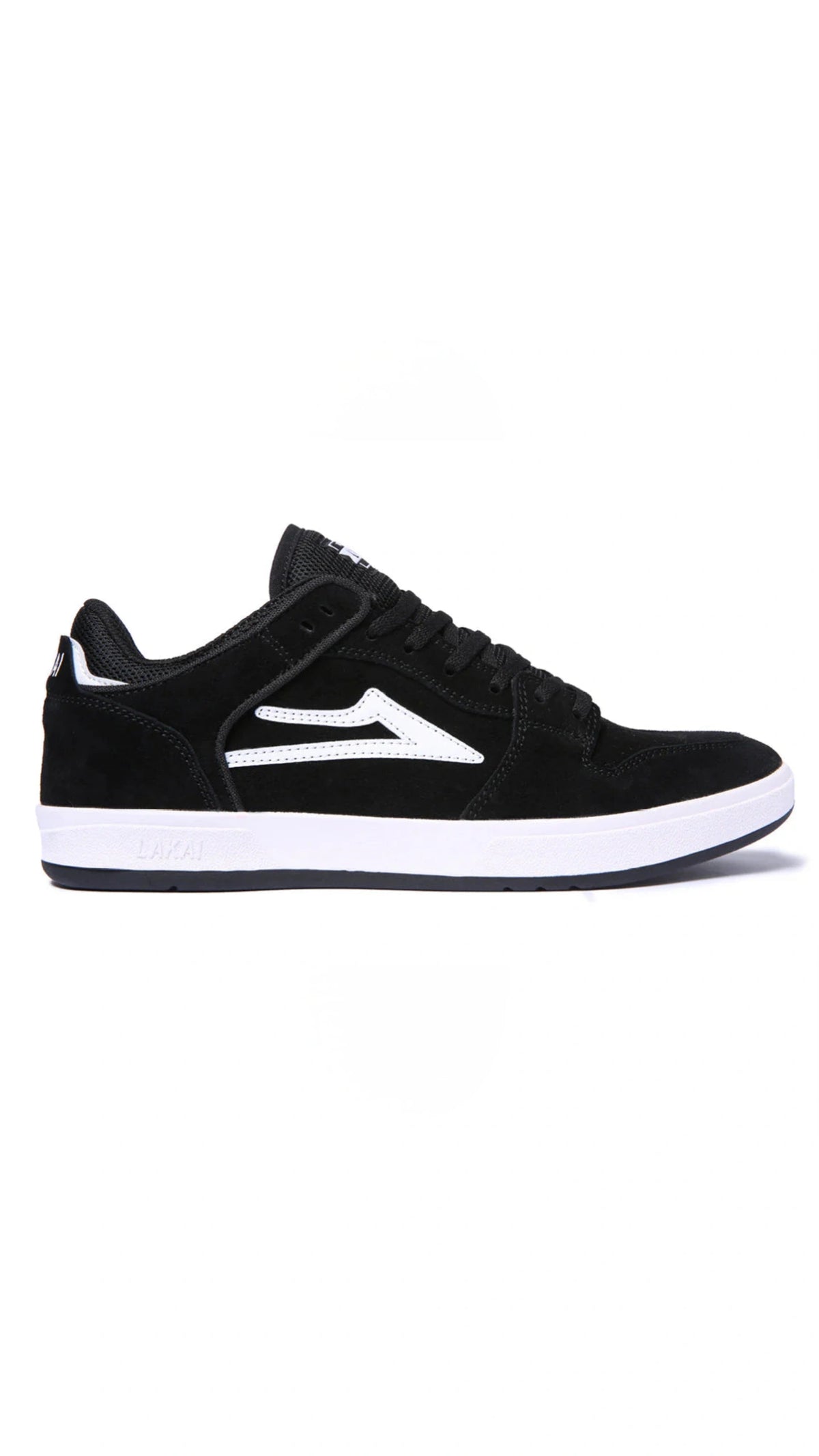 Chaussures de skate basses en daim noir et blanc Lakai Telford
