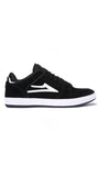 Chaussures de skate basses en daim noir et blanc Lakai Telford