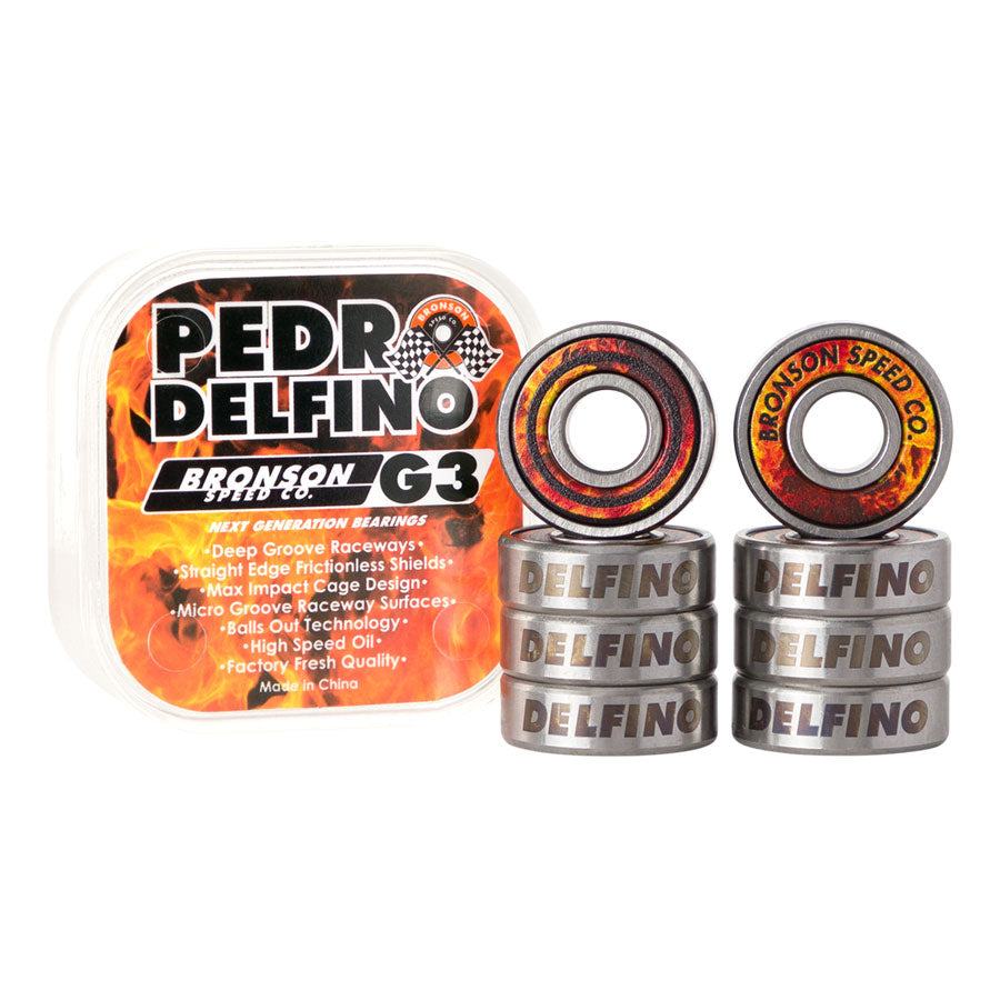 Bronson Speed Co. Delfino G3 Skateboard Bearings (8Pk)