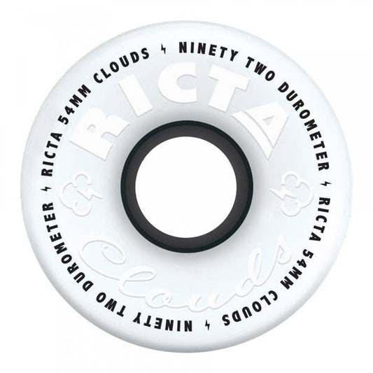 Ricta Clouds 92A Black/White Skateboard Wheels (4Pk)