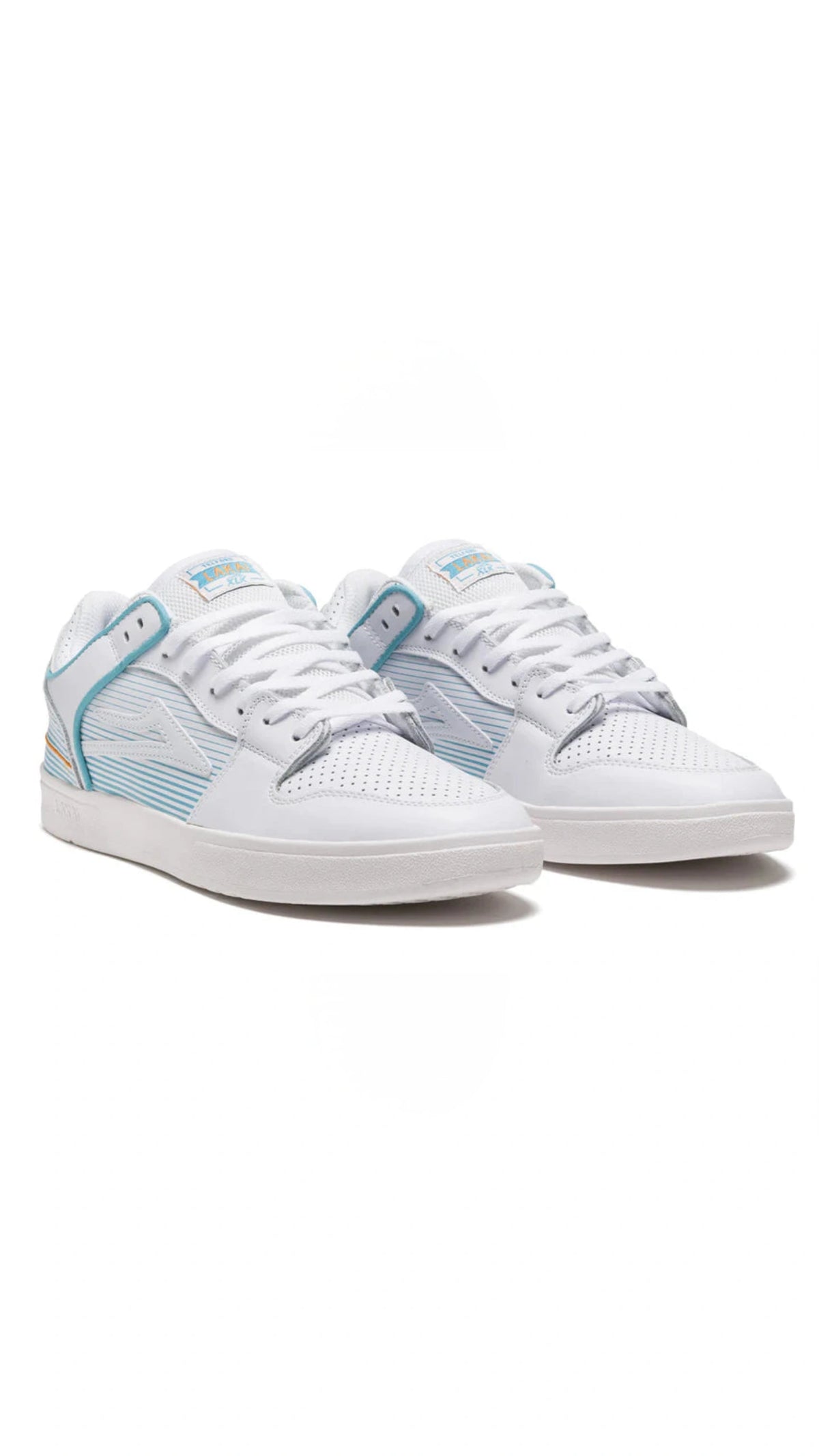 Chaussures de skate en cuir blanc Lakai Telford Low x Rob Welsh