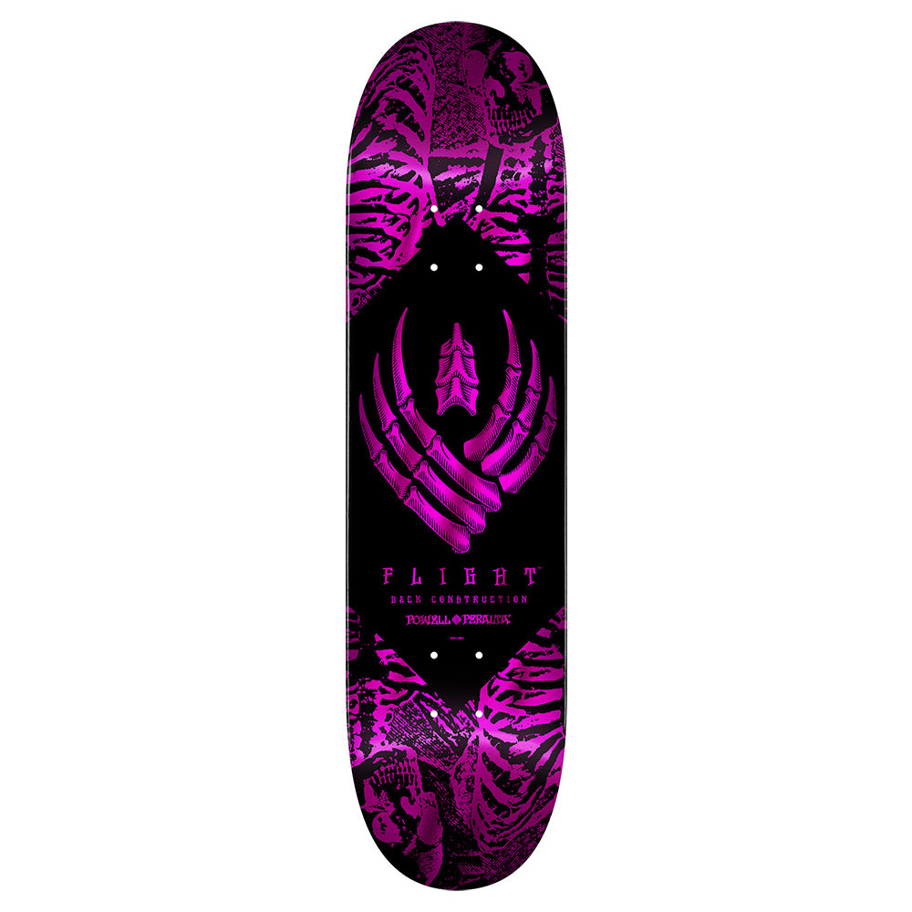 Powell Peralta Skeleton Flight Skateboard Deck 8" Pink Foil