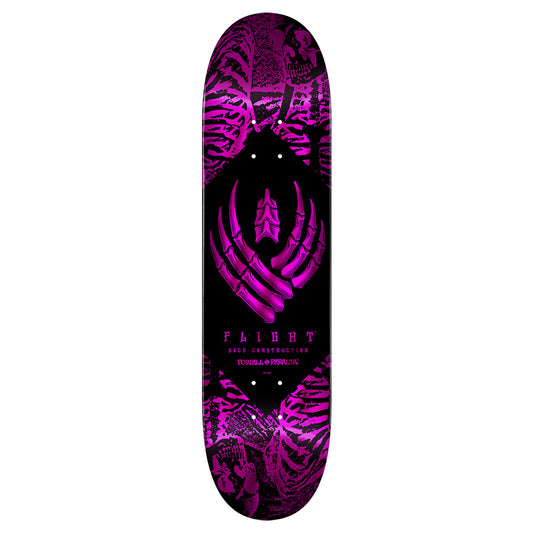 Powell Peralta Skeleton Flight Skateboard Deck 8" Pink Foil