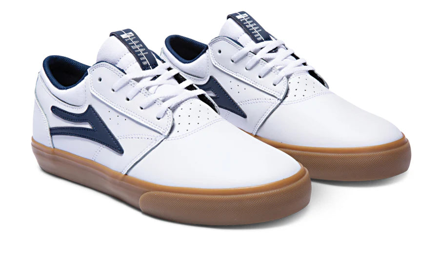 Lakai Griffin Leather Skate Shoes - White/Gum