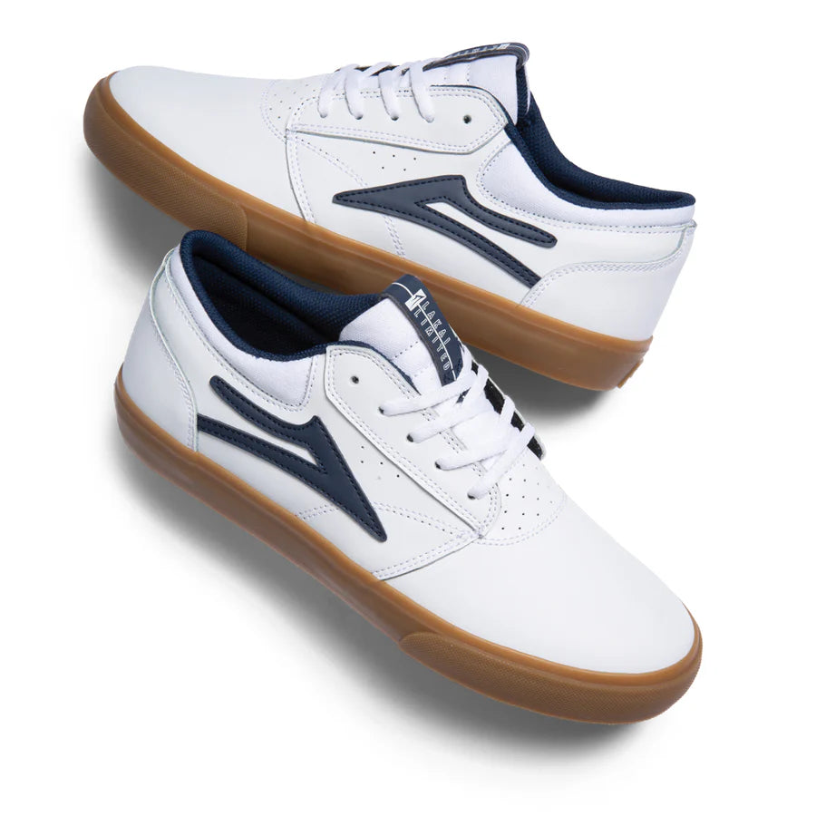 Lakai Griffin Leather Skate Shoes - White/Gum