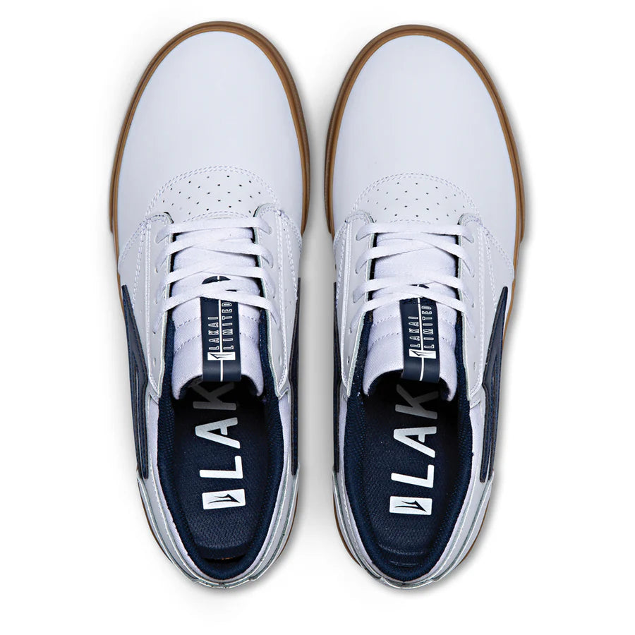 Lakai Griffin Leather Skate Shoes - White/Gum