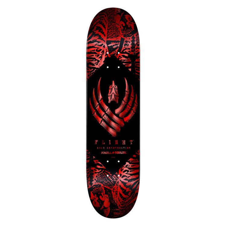 Powell Peralta Skeleton Flight Skateboard Deck 8.38" Red Foil