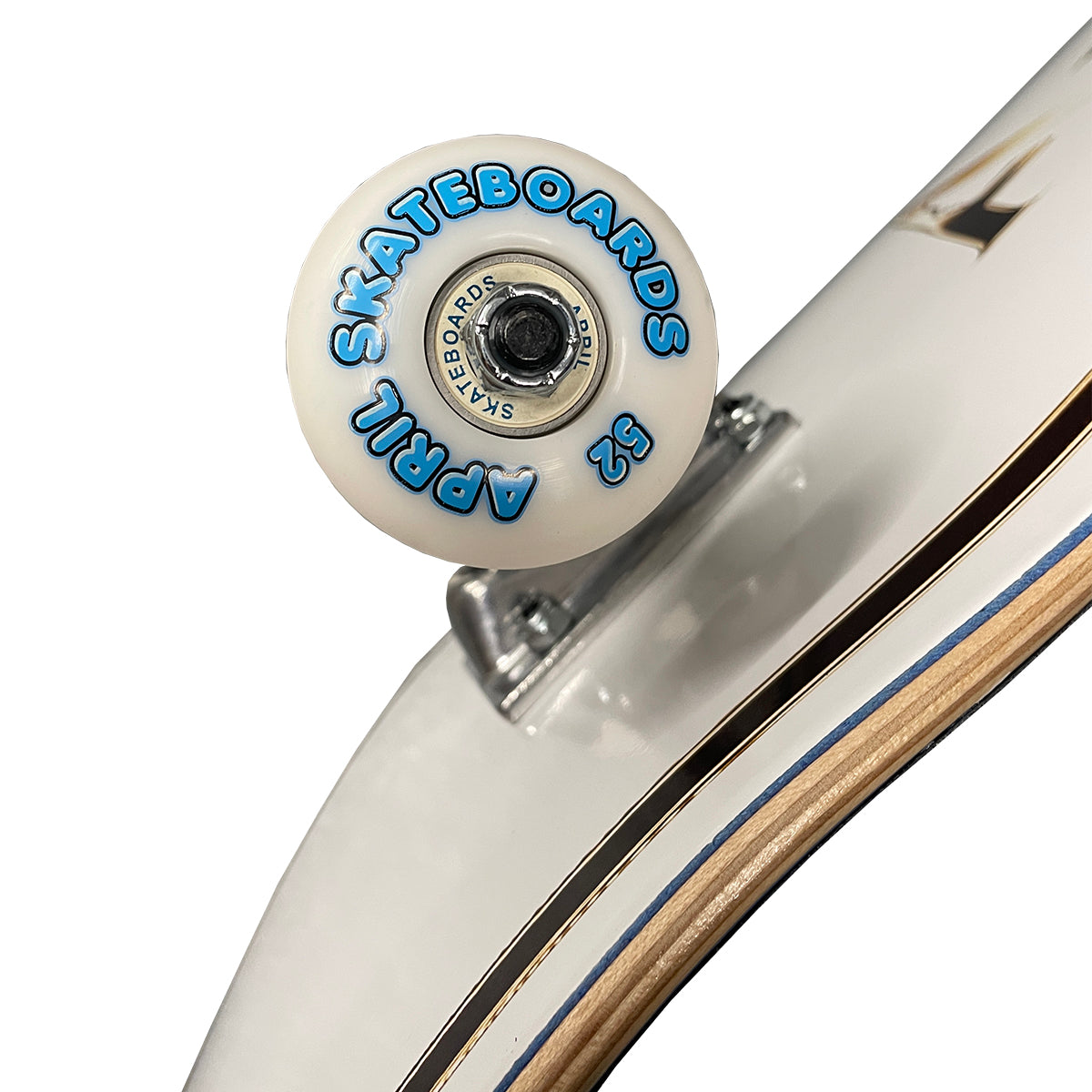 April Skateboards OG Logo Complete Skateboard Gold/White 8"